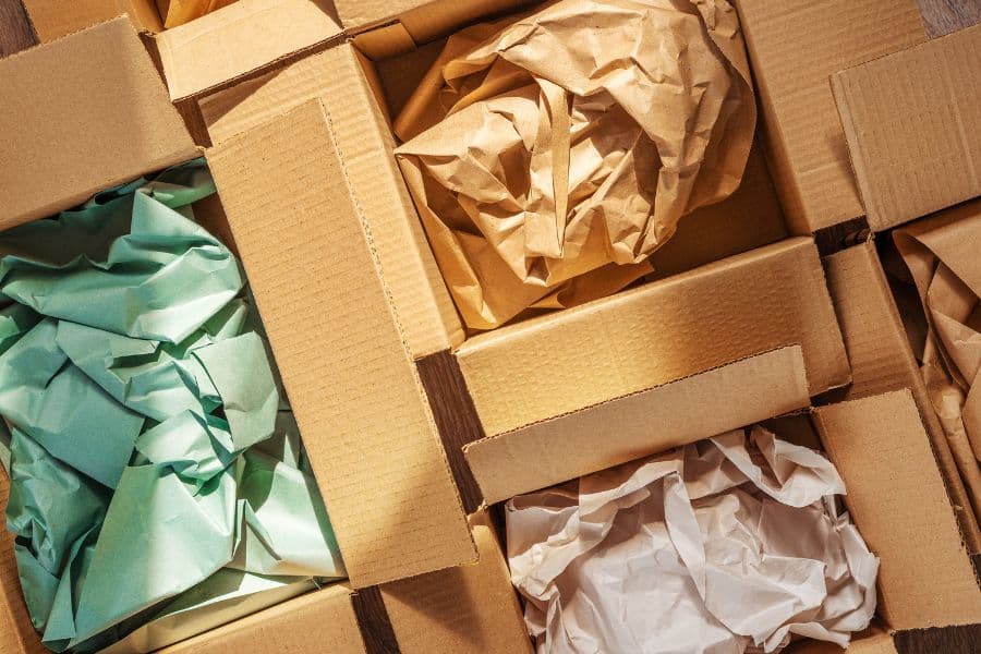 recyclable paper packaging and shipping materials