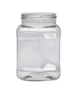 16 oz pet clear square pinch grip jar 63-400