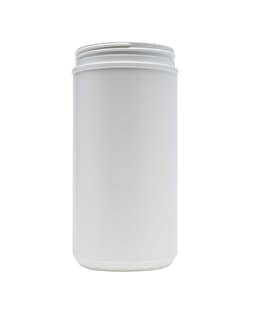 100 oz hdpe white straight sided canister 120-400