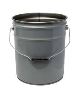 5gl steel gray 28/26ga open head pail