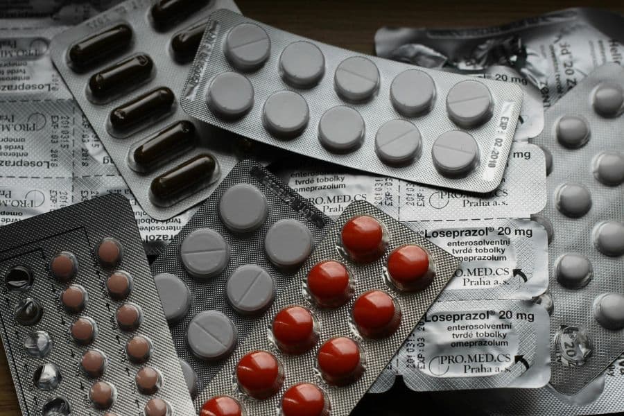 various capsules packaged in blister packaging