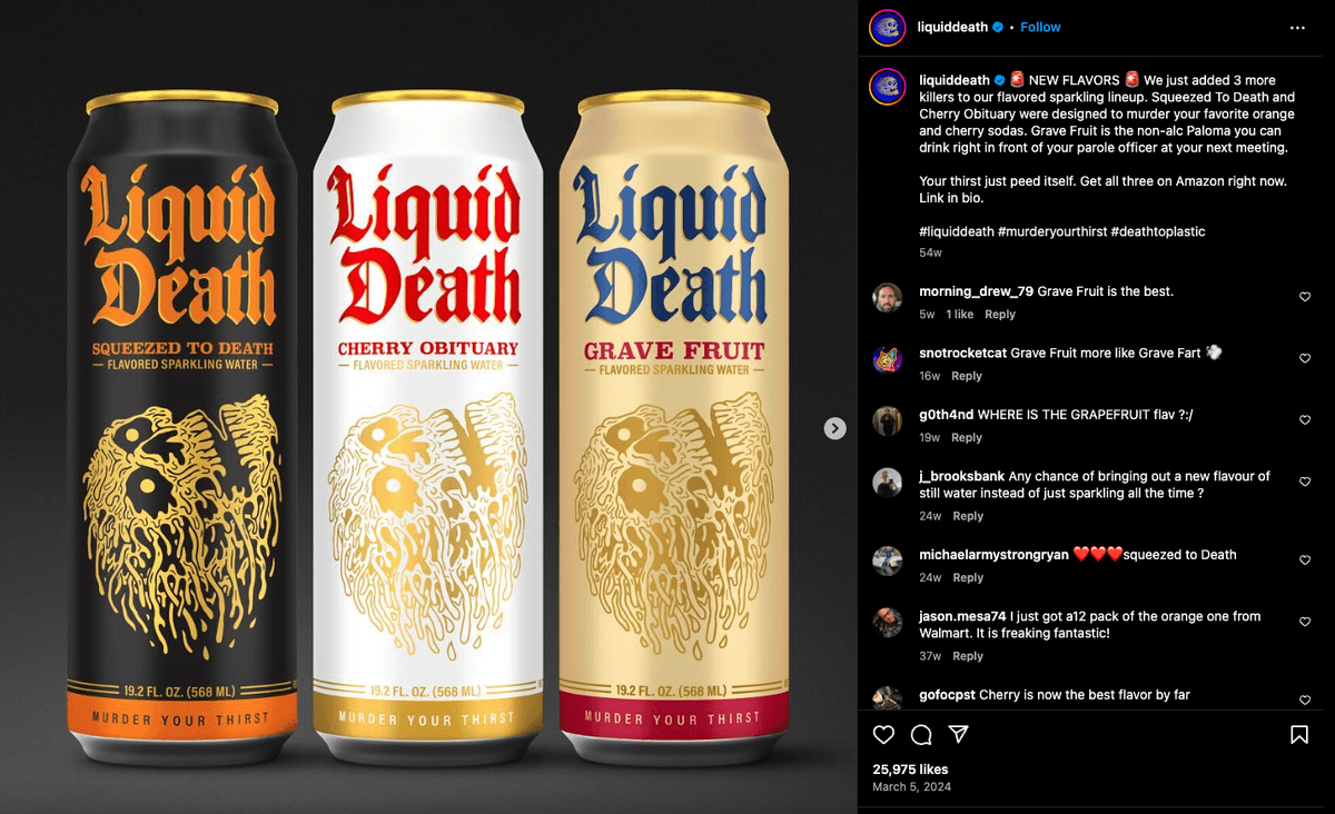 Chaos Packaging example: Liquid Death water in beer cans