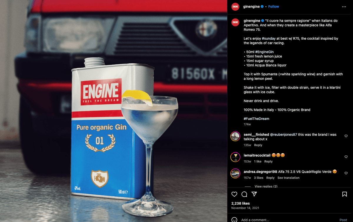 Chaos Packaging Example: Engine Gin in motor oil tin