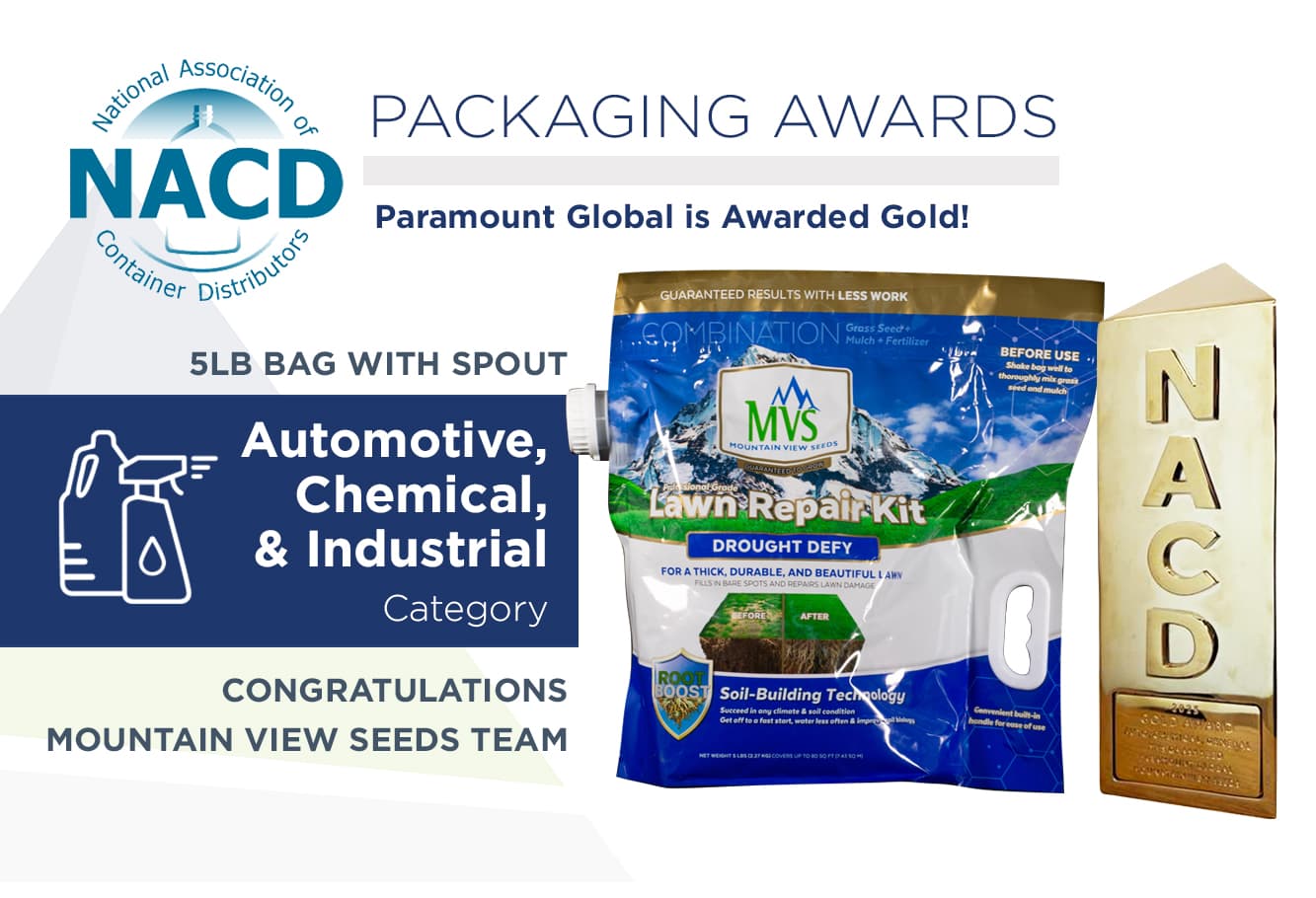 Paramount Global Wins Gold at 2025 NACD Packaging Awards for Innovative MVS Lawn Repair Kit Design