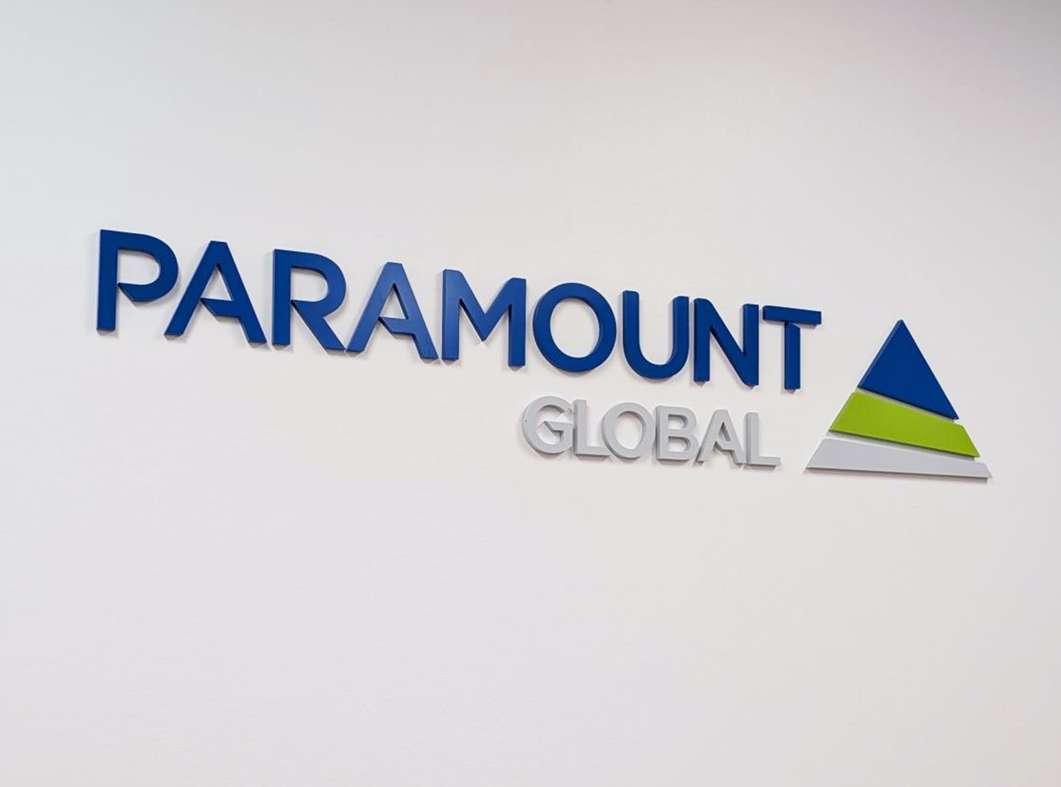 Paramount Global Logo Vinyl on a Wall