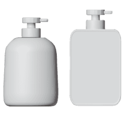 Two unbranded white concept bottles