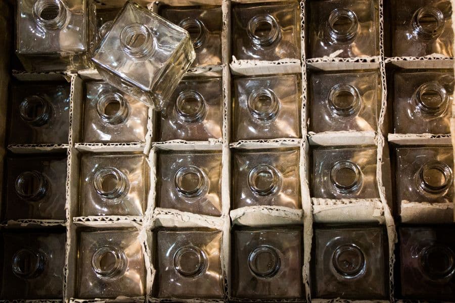 square glass bottles for packaging efficiency and to improve sustainability