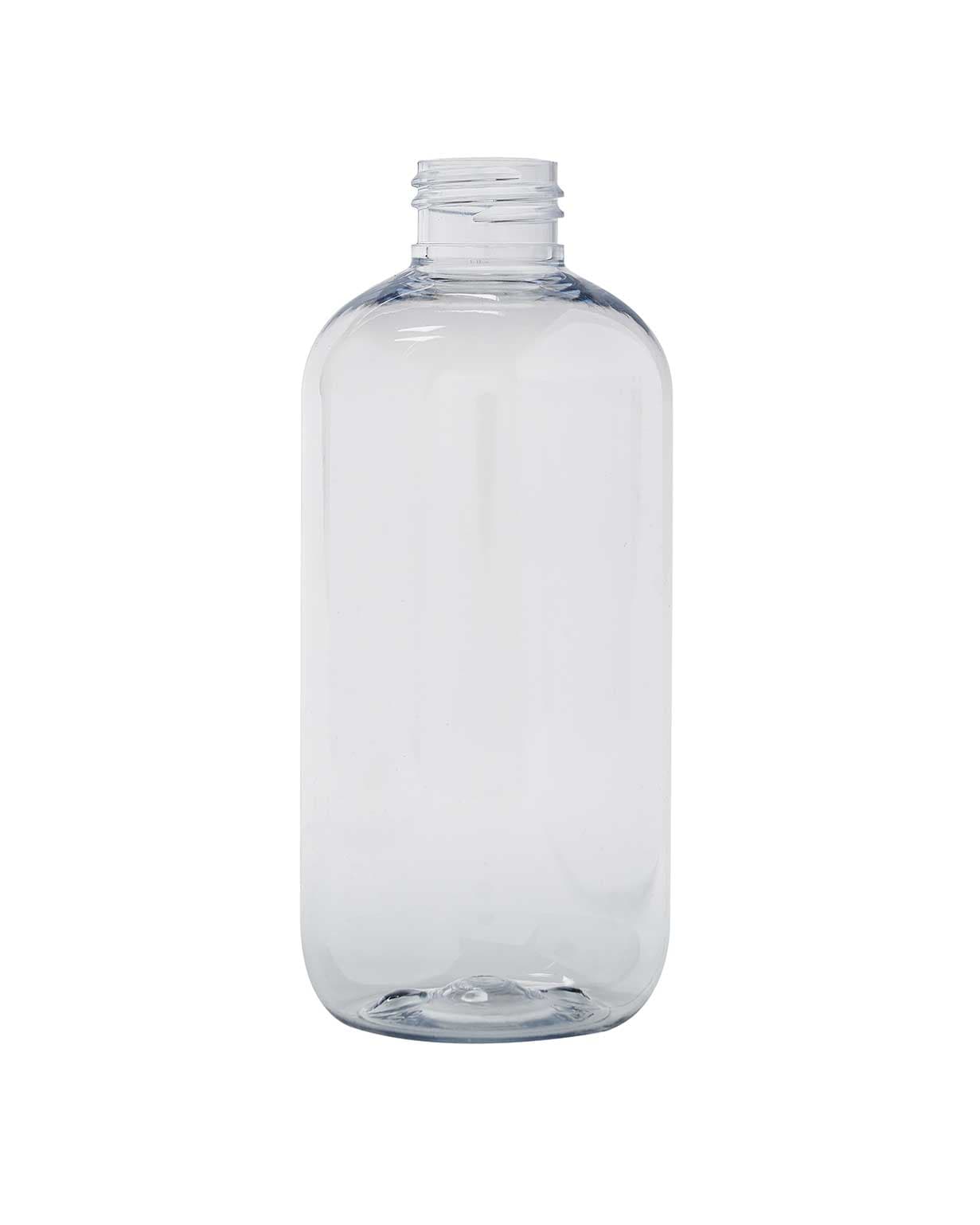 NA: 8 oz pet clear boston round 24-410 bottle