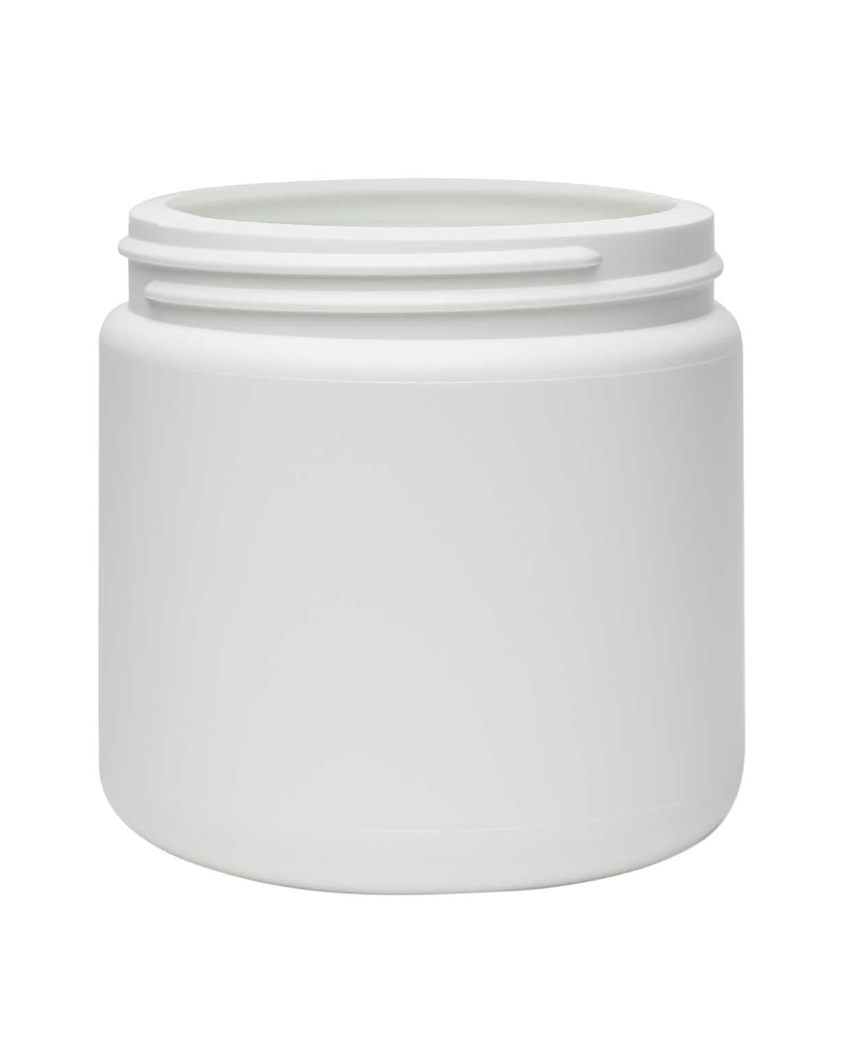 16 oz hdpe white wide mouth jar 89-400