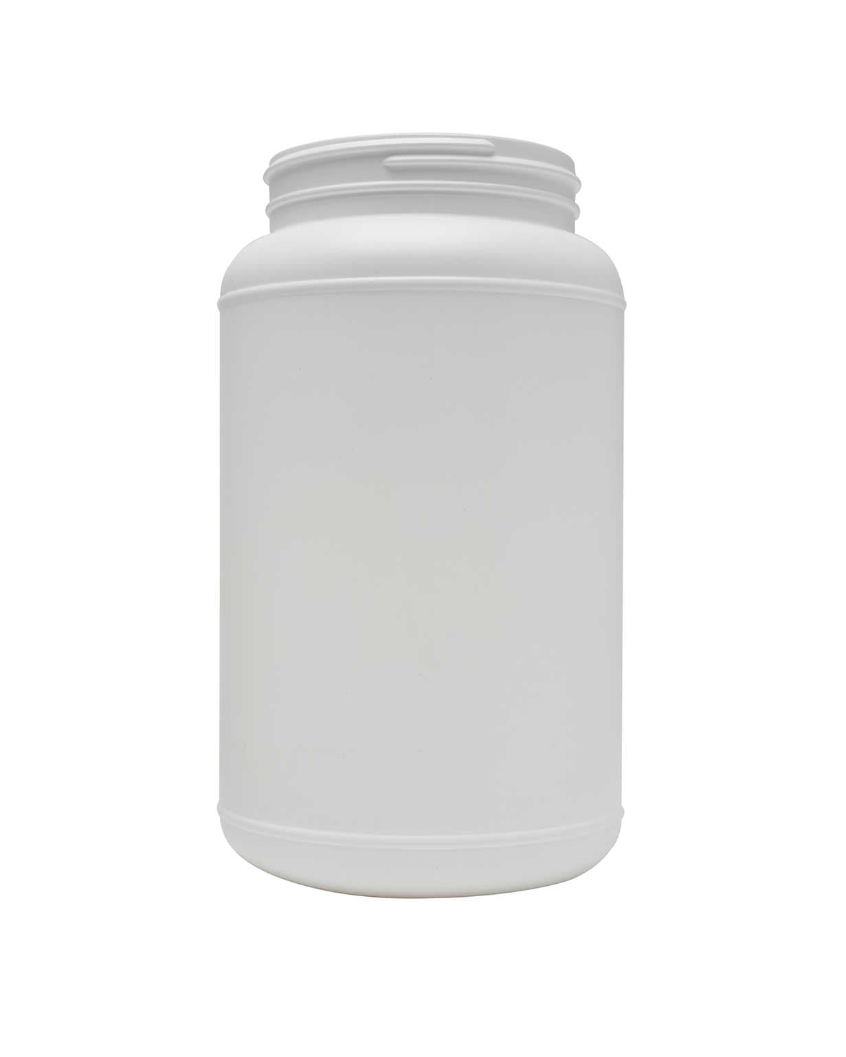 3000 cc hdpe white label panel wide mouth jar 110-400