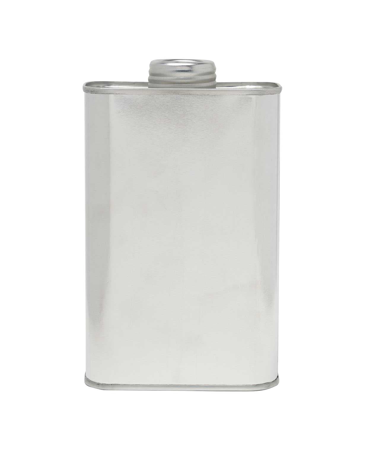 1 pt tin metal silver 1 1/4" alpha 112x314x514 oblong can