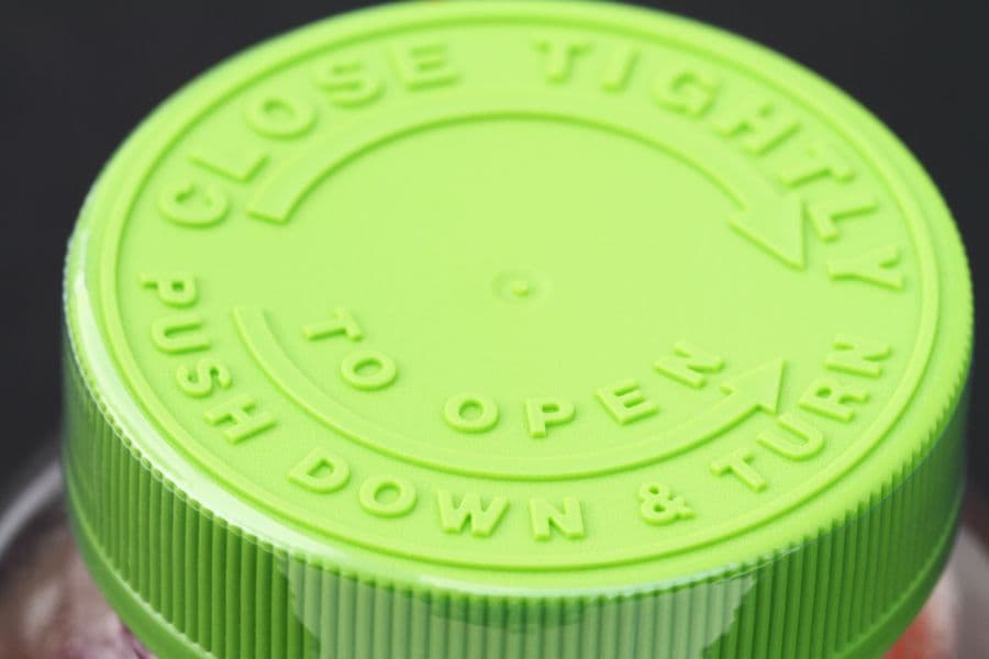 push-down-and-turn child-resistant cap