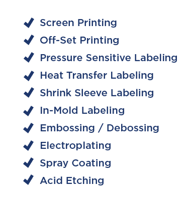 Decoration Capabilities Checklist