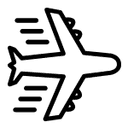 Line icon of airplane