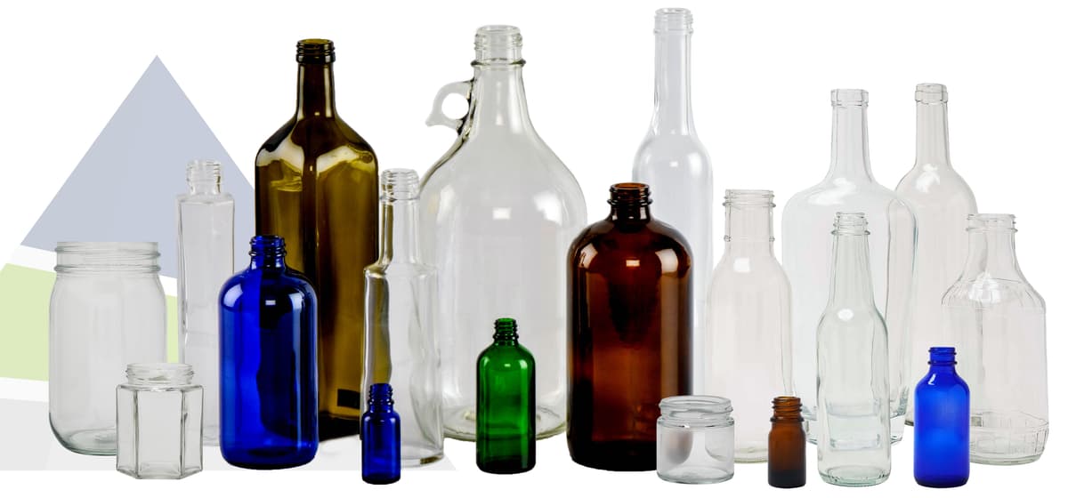 Assortment of Sustainable Glass Packaging