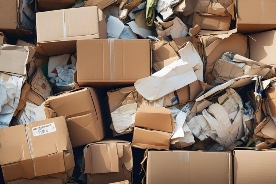 cardboard boxes and packaging used packaging material for waste