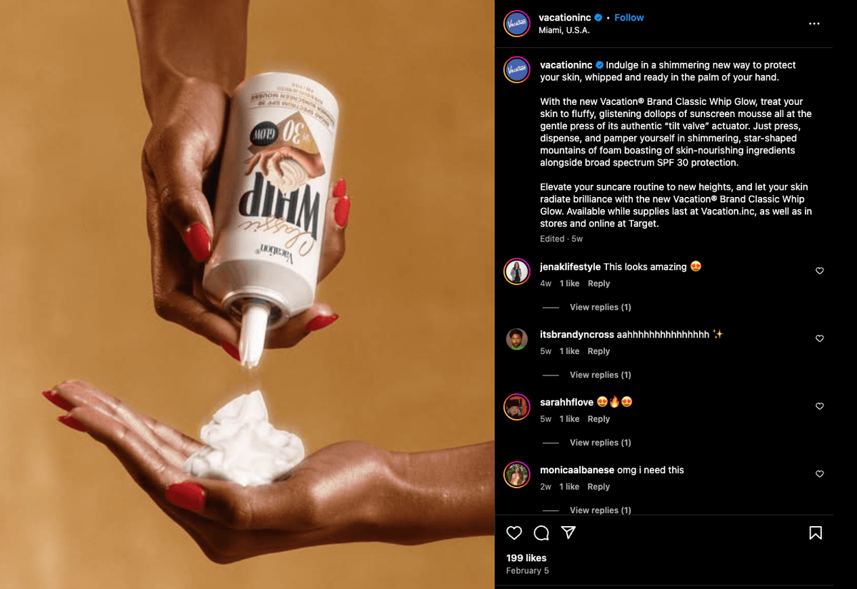 Chaos Packaging example: Vacation Sunscreen in whipped cream can