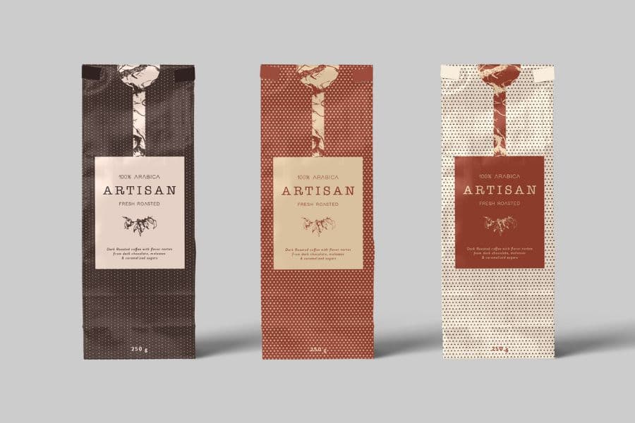 Coffee packaging label