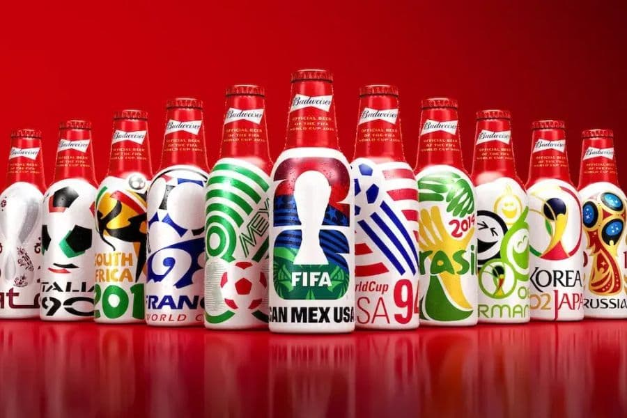 Budweiser is celebrating 40 years as the Official Beer Sponsor of the FIFA World Cup™ with the largest limited-edition collectible pack ever, with 11 bold design tributes to every tournament since 1986.