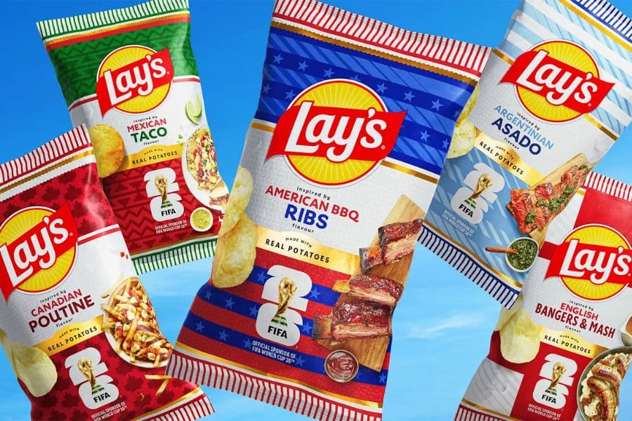 Lay's potato chips limited-edition flavors inspired by global cuisine for the FIFA World Cup 2026