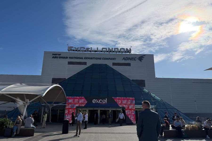 Entrance to Excel London from the outside