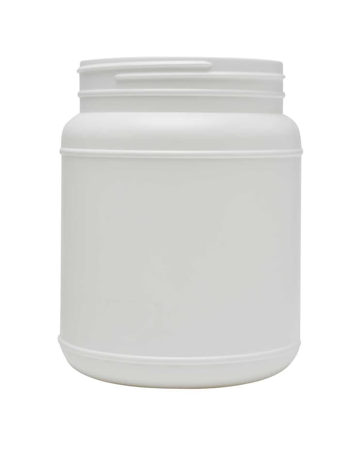 Panel Jar 1500cc 110-400 White HDPE Label Panel Wide Mouth Jar